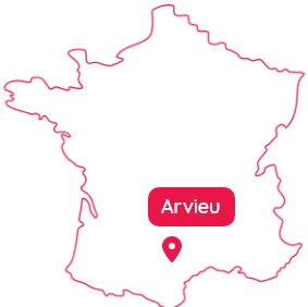 Localisation d'Arvieu en France